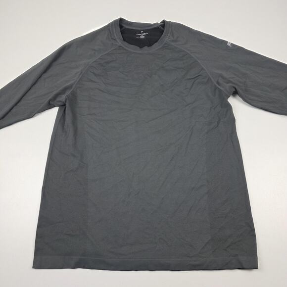 Fabletics Shirt Mens XL Gray Long Sleeve Performance Training Crewneck Athletic - Picture 3 of 9